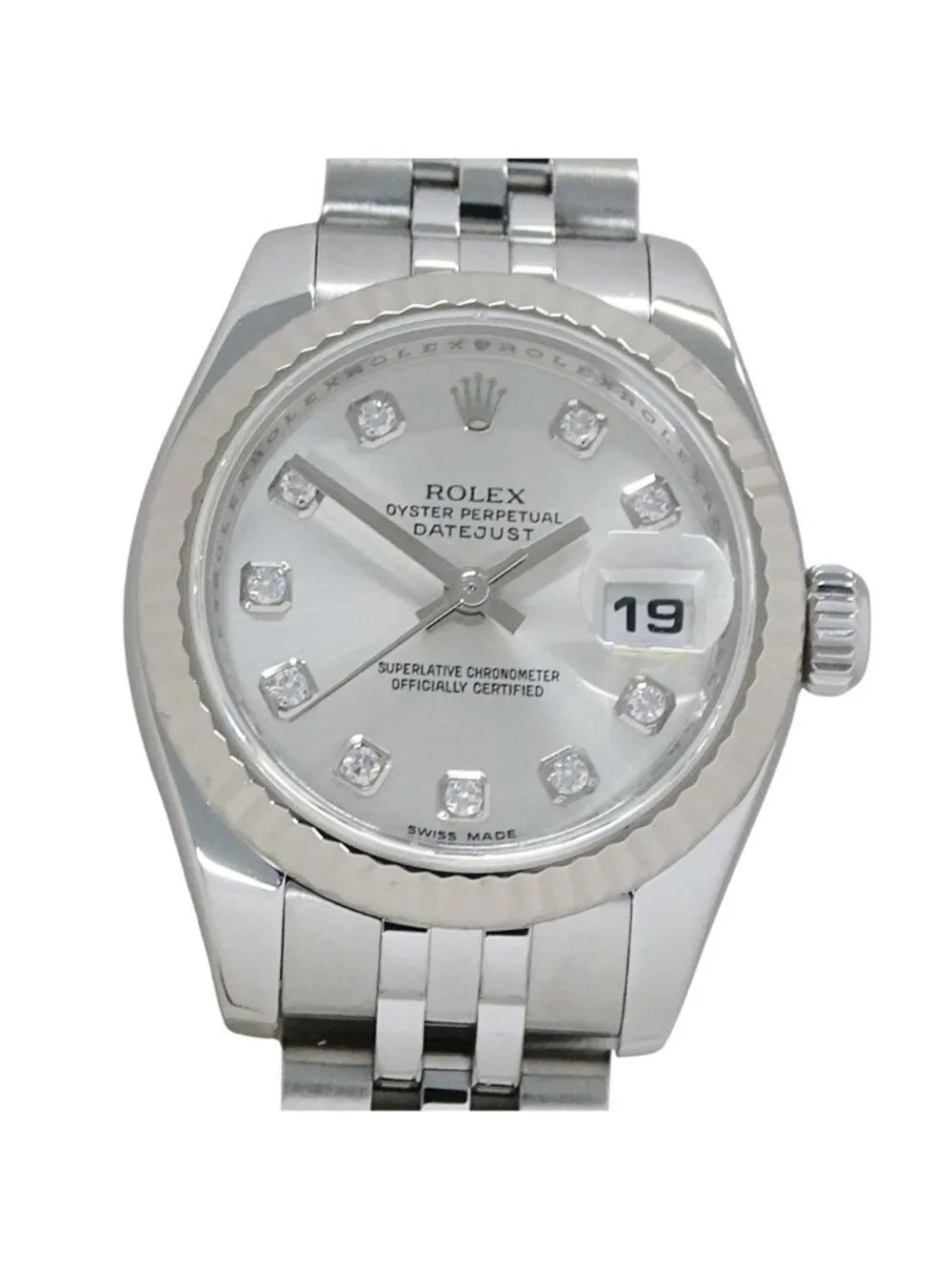 Rolex Datejust Watch Diamond Automatic Winding at Stainless SS White Gold WG